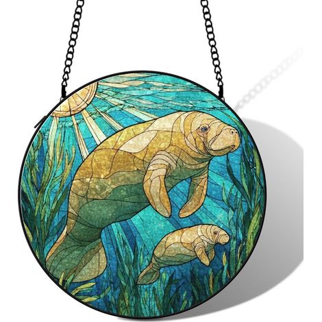 Attrape-soleil vitrail colibri 9 cm décoration fenêtre suspendue oiseau lumineux cadeau femme intérieur (1/5)