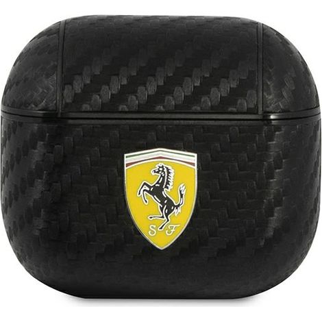 Custodia per AirPods 3 Ferrari On Track in PU color nero carbonio. (1/3)