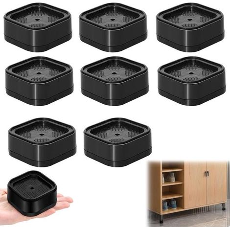 Elevadores antideslizantes apilables de 3,5 cm para muebles, ideales para camas, lavadoras, sillas y sofás. (1/5)