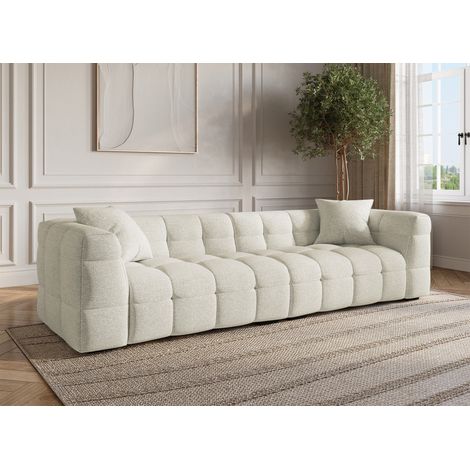 Canapé 4 places en tissu beige BELLA (1/5)
