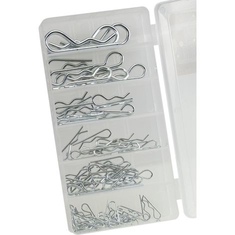 Federsplinte Sortiment 84 teilig Feder Sicherung Splinte Set (1/4)