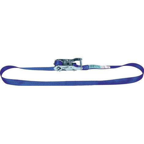 Dolezych Sangle d'amarrage DIN EN 12195-2 longueur 4 m largeur 25 mm avec rochet LC U 1000 daN (1/2)