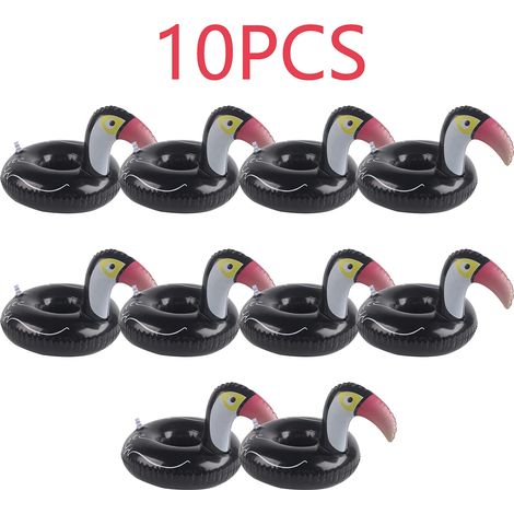 (10 unités) Porte-boissons flottants pour piscine, flotteurs gonflables, parfaits pour les fêtes à la piscine.