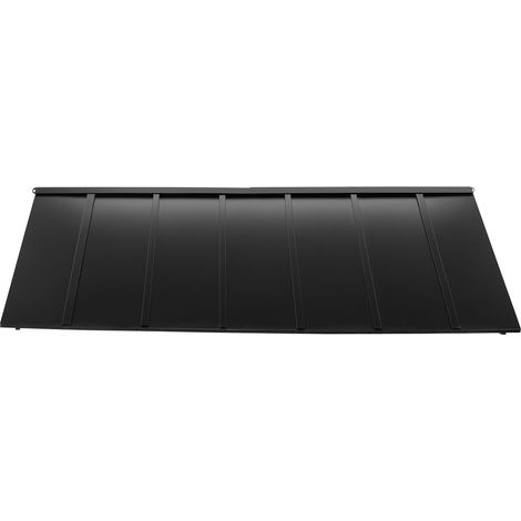 Auvent métallique fixe 80 x 91 cm, store de fenêtre et porte, cadre triangulaire en acier stable, protection pluie, neige et soleil pour entrée, fenêtres, porches et balcons. (1/5)