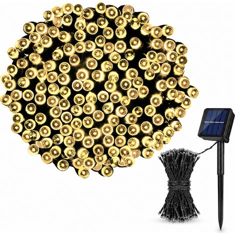 Guirlande LED Solaire 1000 LED Blanc Chaud, Étanche pour Jardin et Noël, 8 Modes avec Télécommande (1/5)