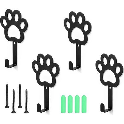 Set di 4 appendiabiti da parete, portachiavi a forma di cane, gancio moderno da parete  Portachiavi da parete per ingresso, corridoio, camera da letto, decorazione per la casa per giacche, cappotti, s (1/5)