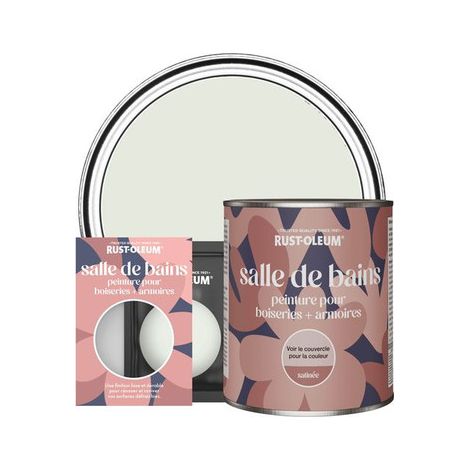 Peinture pour Boiseries & Armoires de Salle de Bains, Finition Satinée - Sauge (1/2)