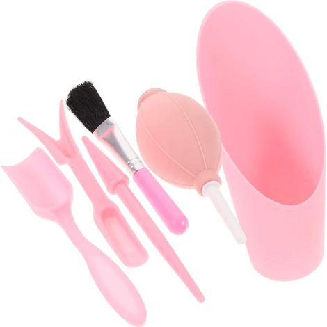 Ensemble D’Outils de Jardinage et Excavation en Plastique 6 Pièces Mini Rose, Pelle à Plantes Aération pour Succulentes pour Petits Jardins (1/5)