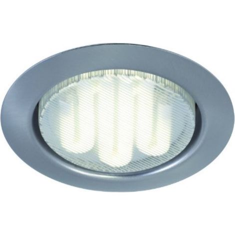 Quality line recessed light set, Disc Brush. iron, Round, 3 pc. set