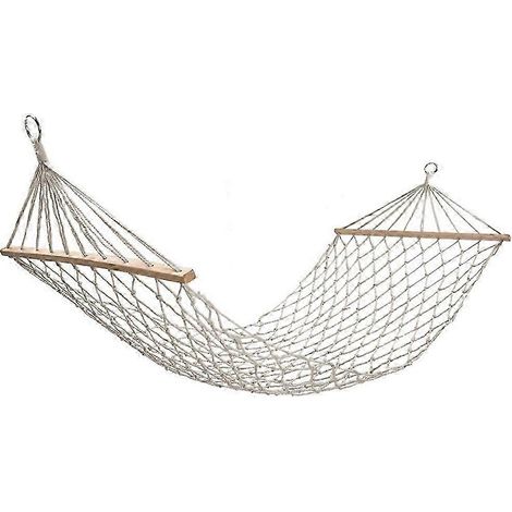 Filiyano-Hamac en bois renforcé pour l'extérieur, hamac d'intérieur en coton et lin, hamac simple ou double (1/5)