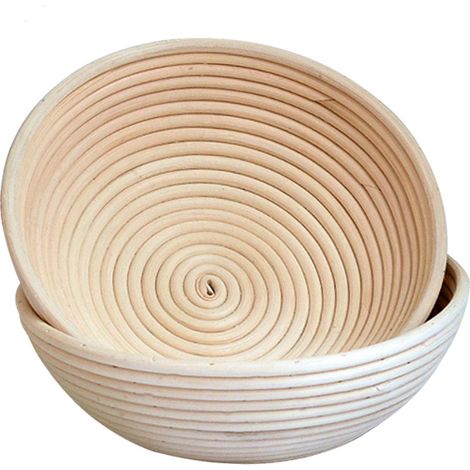 Panier de fermentation rond pour pain et pâte, bol de fermentation en rotin (1/3)