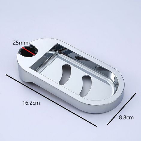 Douche Porte-Savon, 2 Pièces Porte-Savon pour Barre de Douche éponge Murale Titulaire Savon Saver Plateau étagère de Douche Réglable pour Barre de Douche Diamètre du Trou 25 mm (1/4)