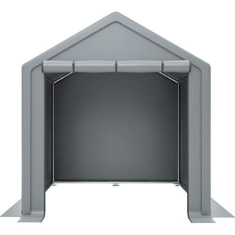 Carpa garaje para bicicleta 190 x 170 x 200 cm gris oscuro acero galvanizado (1/5)