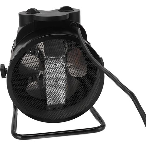 Chauffage d'appoint électrique portable 3000 W avec ventilateur, idéal pour serres et cours, prise UE 220 V, noir. (1/5)