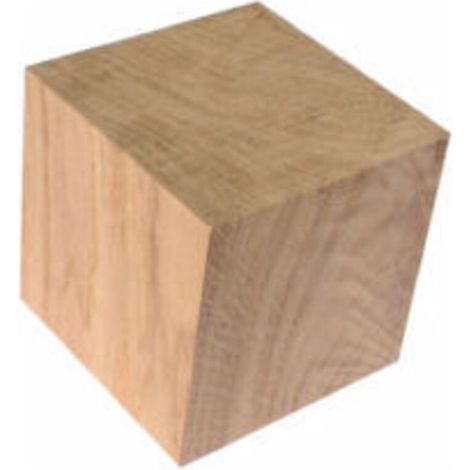 Quincadeco – Cube en chêne massif 10 x 10 x 10 cm – 1er choix sans fentes – Fabrication française – Élément décoratif naturel
