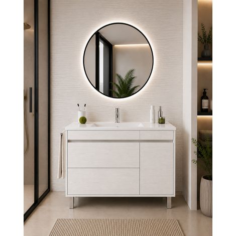 Mobile bagno con lavabo ORIGENBATH CAPRERA senza specchio 120x45 cm 1 vasca bianco nordico
