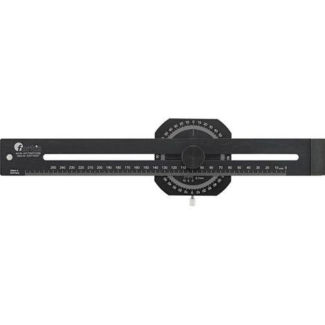 Fortis Präzisions-Streichmaß mit Gradmesser 250 mm (1/2)