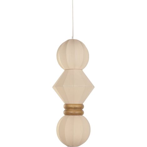 Lampara Techo Fibra 43X43X112 Bolas Blanco (1/5)