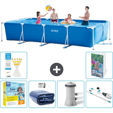 Rechteckiger Frame Pool - 450x220x84 cm - 7-teilig S39
