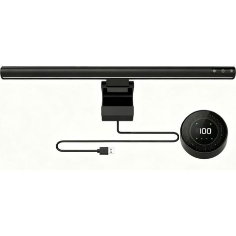 Lampe De Moniteur Led - 40cm Avec Télécommande Et Capteur Auto - Éclairage Anti-Lumière Bleue Pour Bureau Pc - Compatible Écrans 15-22 Pouces (1/5)