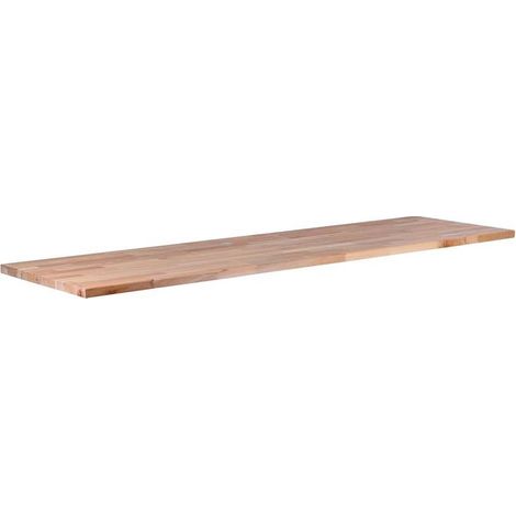 Plan de Travail Bois Massif 1950 x 550 x 30 mm - Durable et Esthétique - D-Work (1/5)