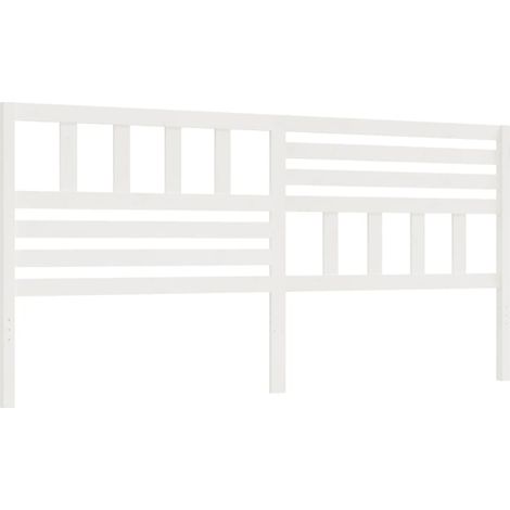 Maison Exclusive - Kopfteil Weiß 206x4x100 cm Massivholz Kiefer