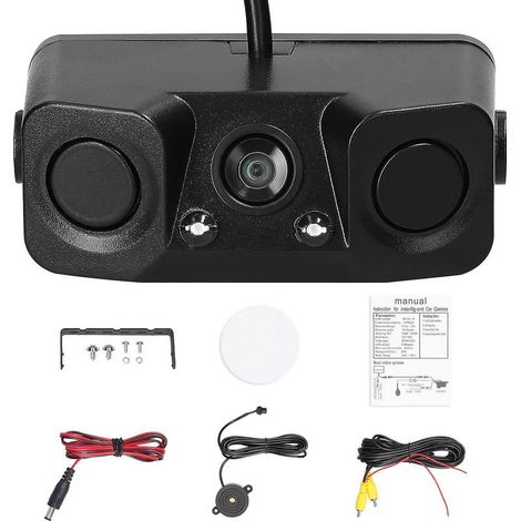 2 in 1 Visual Reversing Radars Camera Waterproof Video Rearview Camera Car Backup Camera with 1 Rada (1/5)