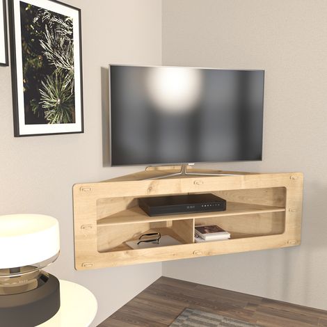 Meuble TV d'angle floattant mural sala mdf fait à main
