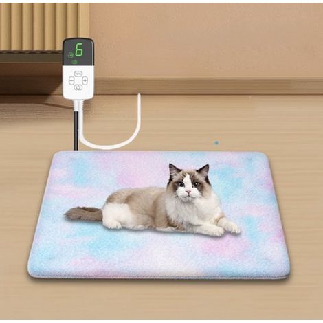 Tappetino riscaldante per animali domestici, tappetino elettrico sicuro per cani e gatti, tappetino riscaldante per interni, controllo automatico della temperatura, 70 cm x 45 cm. (1/5)