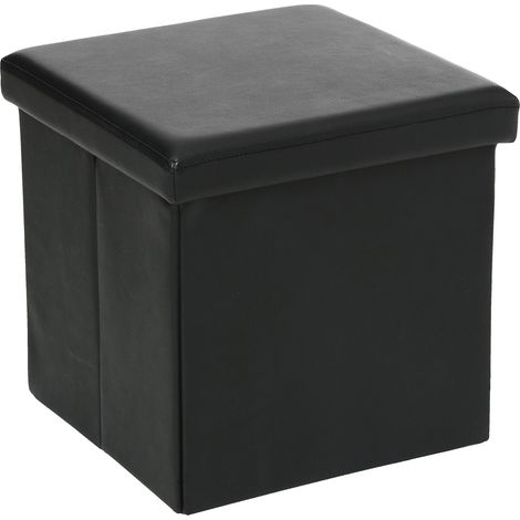Pouf coffre carré pliant (1/3)