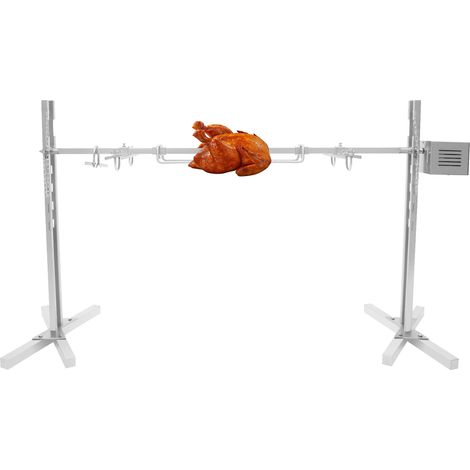Barbecue Rôtissoire Capacité de Charge de 40 kg Kit de Tournebroche Électrique Rotisserie et Gril de Barbecue BBQ Grill Acier Inoxydable 25W (1/5)