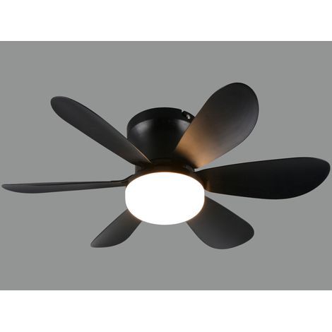REALITY Plafonnier LED avec ventilateur Lund R67462132, 20W, 2700... 6500K, 850lm, CCT, IP20, noir