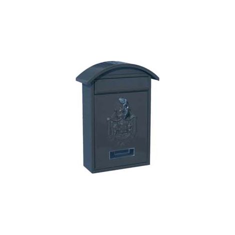 CASSETTA POSTALE CON TETTO E CHIAVE A CILINDRO PER ESTERNI NERA  cm.21x6x31h.  colore nero    QUALITY
