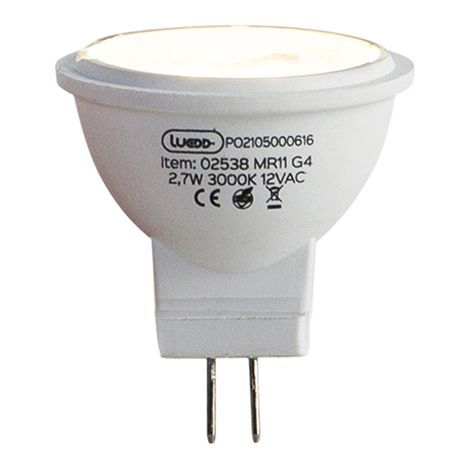 LUEDD Lampadina LED G4 MR11 2.7W 210lm 3000K 12V