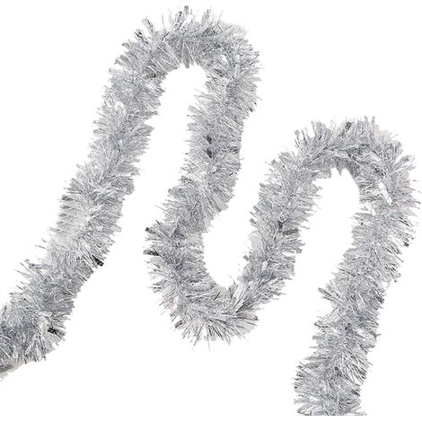 Guirlande En Paillettes - 2 M - Pour Arbre De Noël Et Décoration Intérieure Extérieure - Argenté - 1 Pièce (1/5)