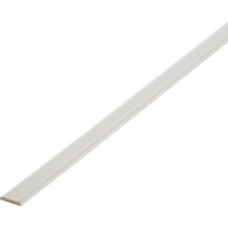 Centrale Brico – Champlat médium MDF 2 arrondis blanc – Épaisseur 4 mm – Largeur 28 mm – Longueur 2.44 m – Finition peinte pour intérieur