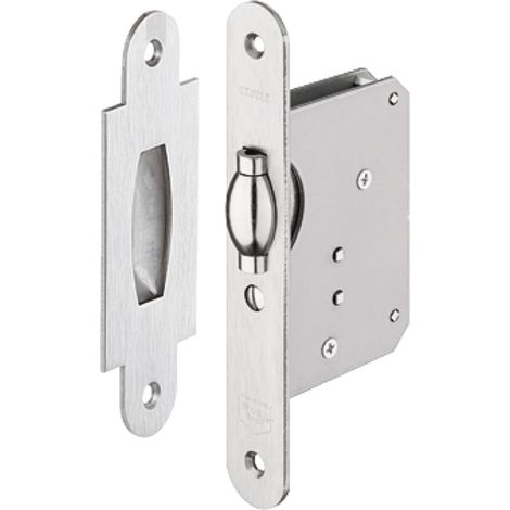 1x Serrure Porte Va et Vient non Verrouillable Têtière Longueur 160mm Largeur 24mm pour Porte Battante en Bois, acier inoxydable (1/3)