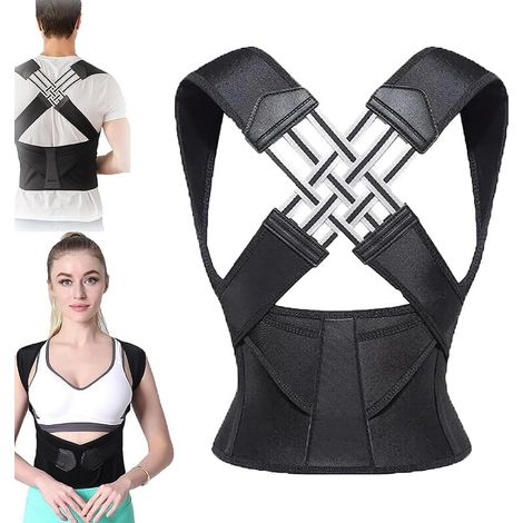 Correcteur De Posture Posture Dos Redresse Pour Homme Et Femme Redresseur Dos Avec Ceinture Dorsale Ajustable Correction De La Posture Du Dos Soulager Les Douleurs Dorsales (L) (1/5)