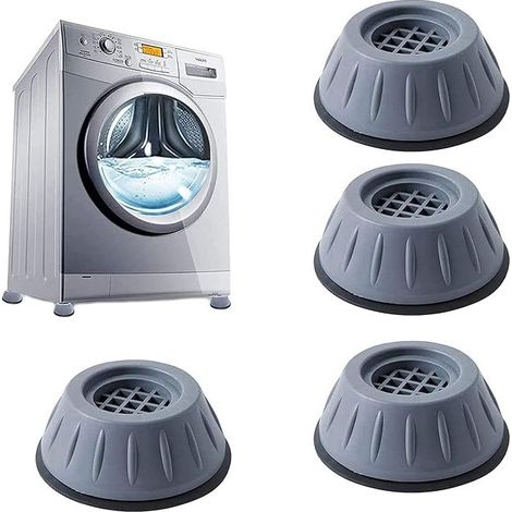 Tapis anti-vibrations, lot de 4 tapis antidérapants en caoutchouc pour pieds de machine à laver, tapis anti-vibrations, pieds de machine à laver, lave-linge et sèche-linge universels. (1/5)