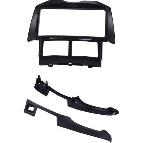 Kit Carrosserie 2DIN Autoradio Stéréo Cadre Tableau de Bord avec Emplacement CD pour Toyota Yaris Vitz Platz 2005-2011, Noir (1/5)
