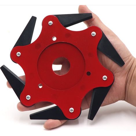 EASYCOMFORT Tête de coupe extérieure Lame de débroussailleuse Accessoires de tête de tondeuse à gazon 6 Remplacement de la tondeuse de rasoir en acier avec affûteuse de lame (Kits d'adaptateur non in (1/5)