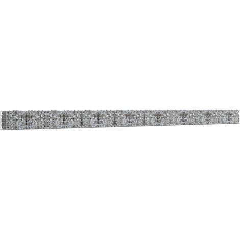 Maison Exclusive - Gabionenwand mit Abdeckung Verzinkter Stahl 90 (1/5)