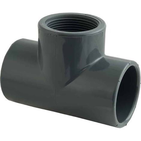 Té 90° mixte femelle PVC Lot de 2 50x1/2'' Lot de 2