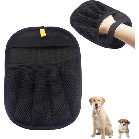 Cat Hair Glove, 1 Piece Pet Grooming Glove, Reusable Hair Brush with Non-Slip Attachment, Soft Massage and Effective Hair Collection, for Dogs, Cats, Rabbits, Horses (1/5)