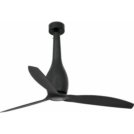 Ventilateur de plafond Faro Eterfan noir mat 3 pales avec moteur à courant continu (1/5)