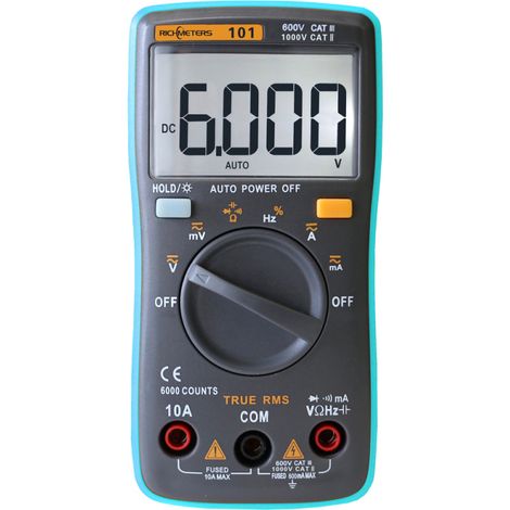 RM101 Digitalmultimeter, True RMS, Spannungsprüfer, Polaritätserkennung