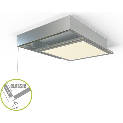 LED Panel Aufbaurahmen Classic 30x30cm silber Aufputz Montagerahmen
