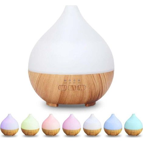 Aromadiffusor, 100 ml, Ultraschall-Luftbefeuchter, Aromatherapie, ätherischer Öldiffusor mit 7-farbiger LED-Beleuchtung und automatischer Abschaltung - Crezuo