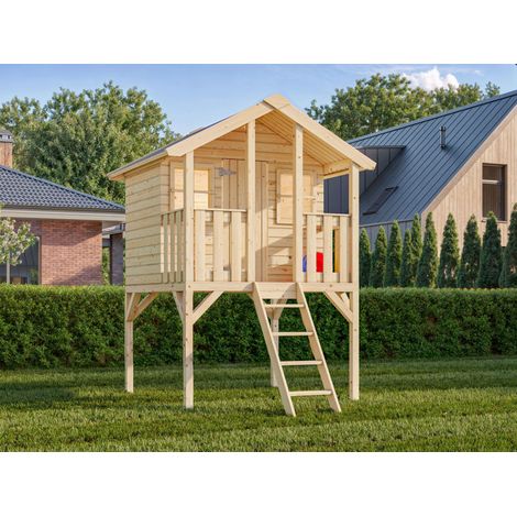 Casetta in legno non trattato Toby 180x192 cm