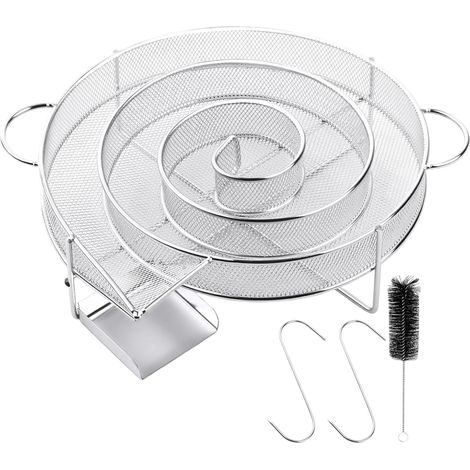 Générateur de fumée froide en acier inoxydable - Pour fumoir - Avec 2 crochets à viande et 1 brosse de nettoyage pour fumoir, barbecue (1/5)